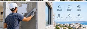 Exterior facade installation and thermal insulation work in Cyprus